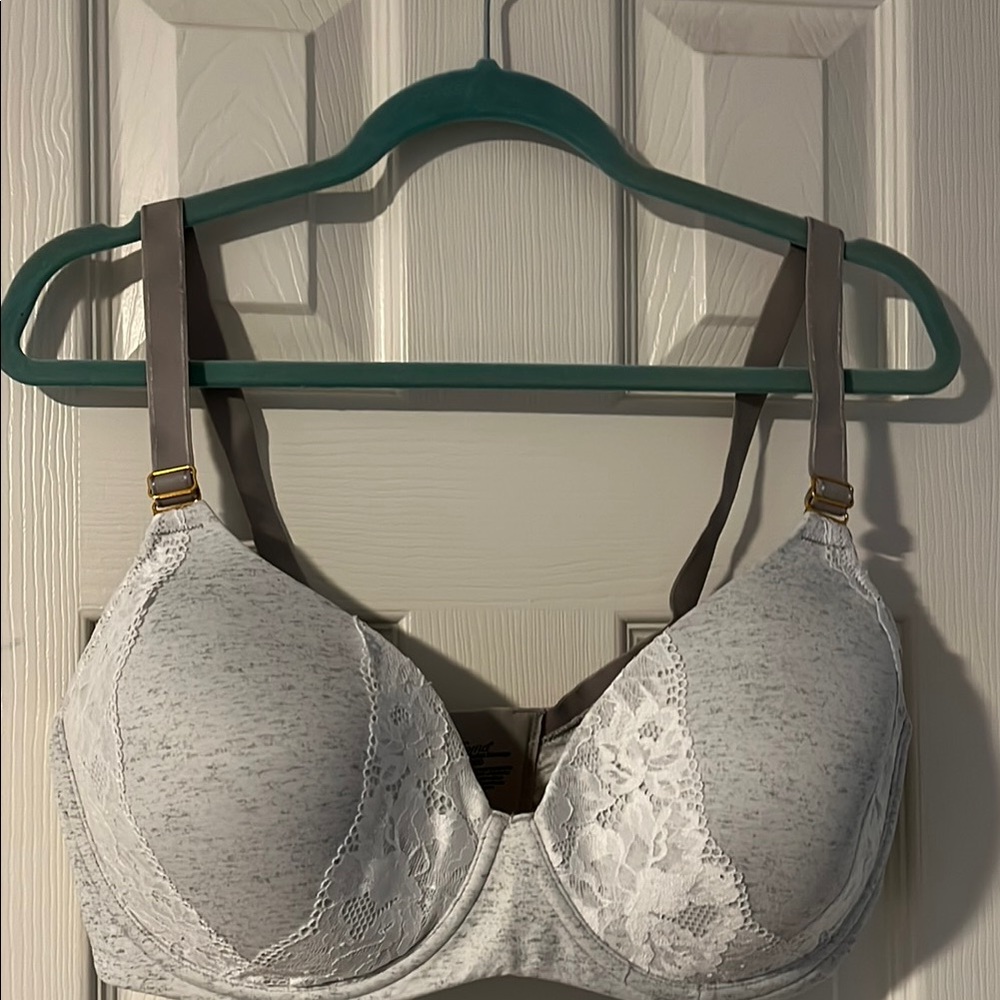 Soma Gray Lace Overlay Bra